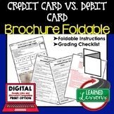 Credit Card vs. Debit Card Activity Foldable, Personal Fin