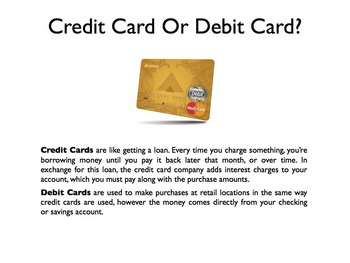 Credit Cards PowerPoint by Sunny Side Up Resources | TPT