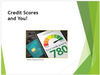 Preview of Credit Score Lesson Slides and Interactivity