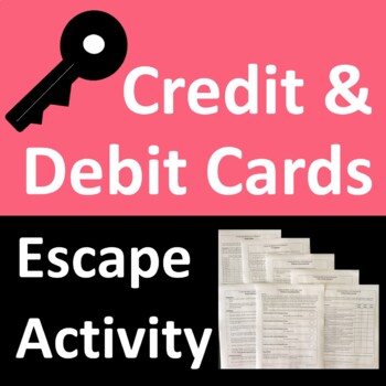 Preview of Credit and Debit Cards Fun Escape Activity Game