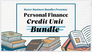 Preview of Personal Financial Literacy: Credit + Debt Unit Notes Bundle with Test/Key