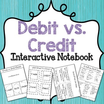 Preview of Credit vs. Debit Interactive Notebook