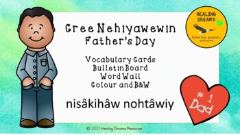 Preview of Cree nehiyaw Father's Day Word Cards