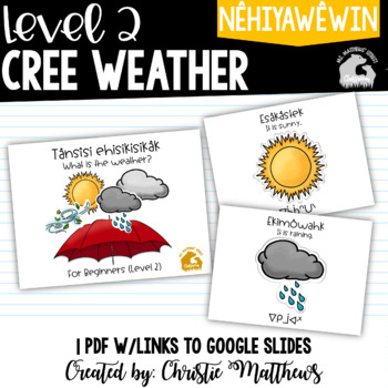 Preview of Cree Weather Terms for Beginners - Level 2
