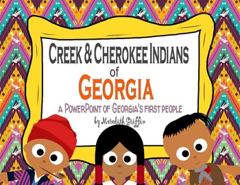 Preview of Creek & Cherokee Georgia Informational PowerPoint Interactive Book BUNDLE 2nd