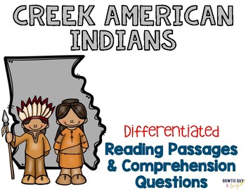 Preview of Creek Indians Differentiated Reading Passages & Questions