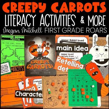 Preview of Creepy Carrots Book Companion Activities Reading Comprehension Writing & Craft