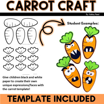 carrot template for art activity