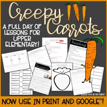 Preview of Creepy Carrots FULL DAY of Lesson Plans for Upper Elementary