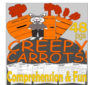 Preview of Creepy Carrots Halloween Read Aloud Book Study Companion Comprehension Worksheet