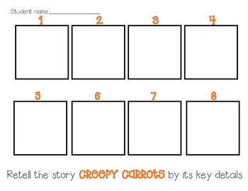 Preview of Creepy Carrots Retell Activity