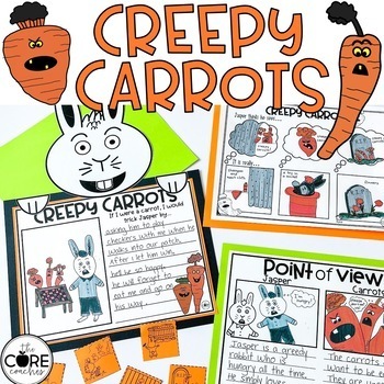 Preview of Creepy Carrots Read Aloud - Halloween STEM Activities - Reading Comprehension