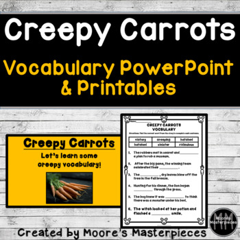 Preview of Creepy Carrots Vocabulary: PowerPoint & Printables