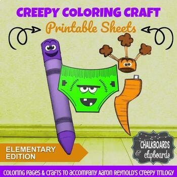 Preview of Creepy Tales Coloring & Crafts (Creepy Carrots, Crayon, and Underwear)