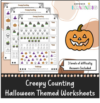 Preview of Creepy Counting - Halloween Math Worksheet