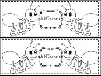 Creepy Crawly ANTonyms by The Colorful Classroom | TPT