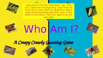 Preview of Creepy Crawly Guessing Game