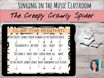 Preview of Creepy Crawly (Itsy Bitsy) Spider | Halloween Solfege, Orff, Boomwhackers