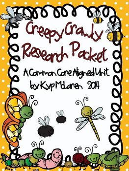Preview of Creepy Crawly Research Packet - Common Core Aligned