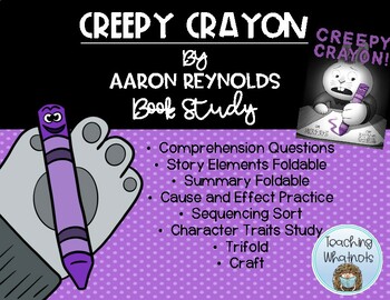 Preview of Creepy Crayon! Halloween Book Study Unit