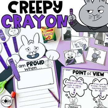 Preview of Creepy Crayon Read Aloud Activities - Reading Comprehension