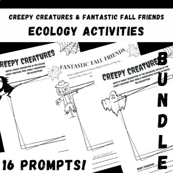 Preview of Creepy Creatures & Fantastic Fall Friends - Ecology Activities!