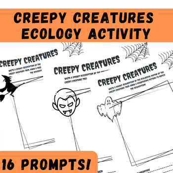 Preview of Creepy Creatures - Halloween Ecology Activity!