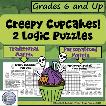 Preview of Creepy Cupcakes Logic Puzzles