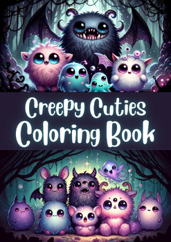 Preview of Creepy Cutie Coloring Book
