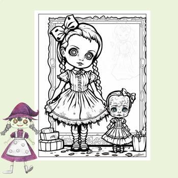 Creepy Doll Coloring Book for Adults Graphic by KDP INTERIORS MARKET ·  Creative Fabrica