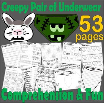 Preview of Creepy Pair of Underwear Read Aloud Book Companion Comprehension Halloween
