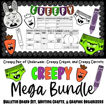 Preview of Creepy Pair of Underwear, Carrots, & Crayon Crafts, Organizers, Bulletin Board