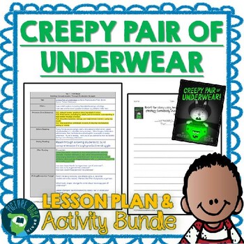 Preview of Creepy Pair of Underwear by Aaron Reynolds Lesson Plan and Google Activities
