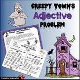 Creepy Town's Adjective Problem Plus TPT Easel