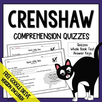 Preview of Crenshaw (Crenshaw Questions) Crenshaw Novel Study