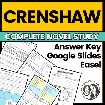 Preview of Crenshaw by Katherine Applegate - Printable + Digital Novel Study