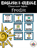 Creole Classroom Labels FREEBIE
