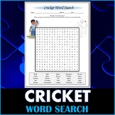 Cricket Word Search Puzzle