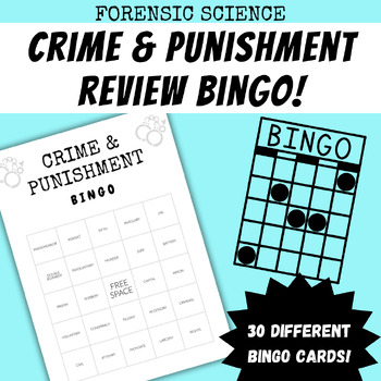 Preview of Crime & Punishment Review Bingo Game for Forensic Science