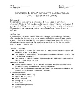 Preview of Crime Scene Casting: Preserving Tire mark Impressions