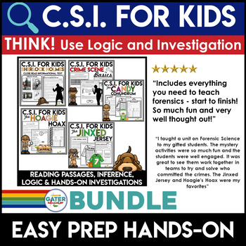 Preview of Solve a Mystery | Crime Scene Investigation Activity Bundle | CSI Forensics
