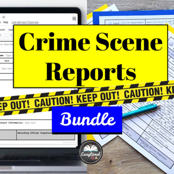 Preview of Crime Scene Investigation Reports Bundle Worksheets - True Crime - For Any Text