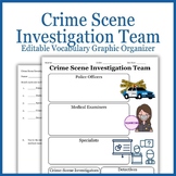 Crime Scene Investigation Team Vocabulary Graphic Organize