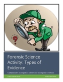 Crime Scene Investigation Worksheet: Types of Evidence
