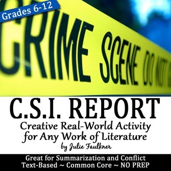 Preview of Crime Scene Investigator Police Report, Any Text, Printable and Digital