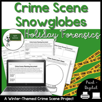 Preview of Crime Scene Snowglobe | Winter Holiday Project for Forensic Science