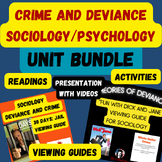 Crime and Deviance Unit Bundle--Sociology (Psychology)