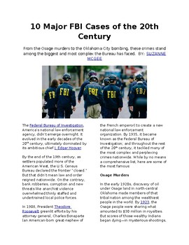 Preview of Crime and Forensics: 10 Major FBI Investigations of the 20th Century
