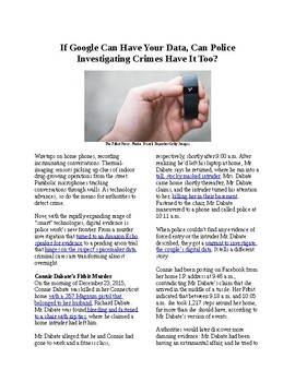 Preview of Crime and Forensics - 4th Amendment: If Google can have your data, can police?