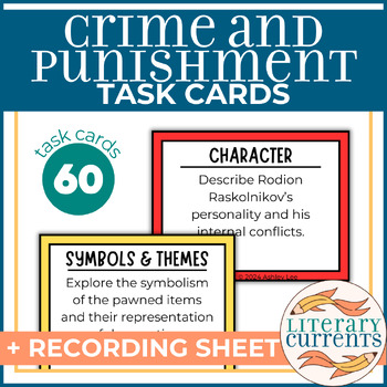 Preview of Crime and Punishment | Dostoyevsky | Analytical Task Cards | AP Lit HS ELA